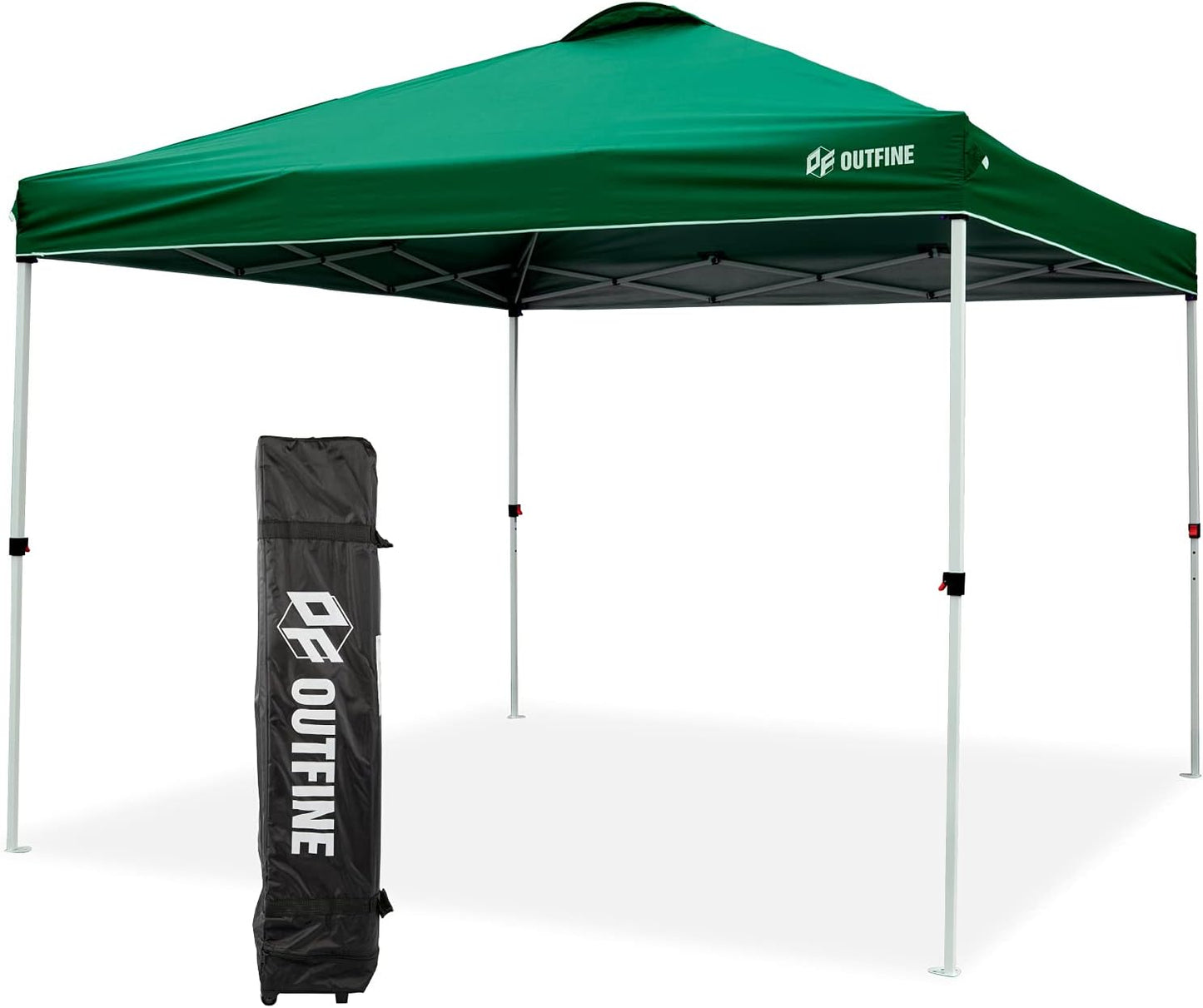 OUTFINE 10x10 Pop-up Canopy Tent with Wheeled Bag and Sandbags
