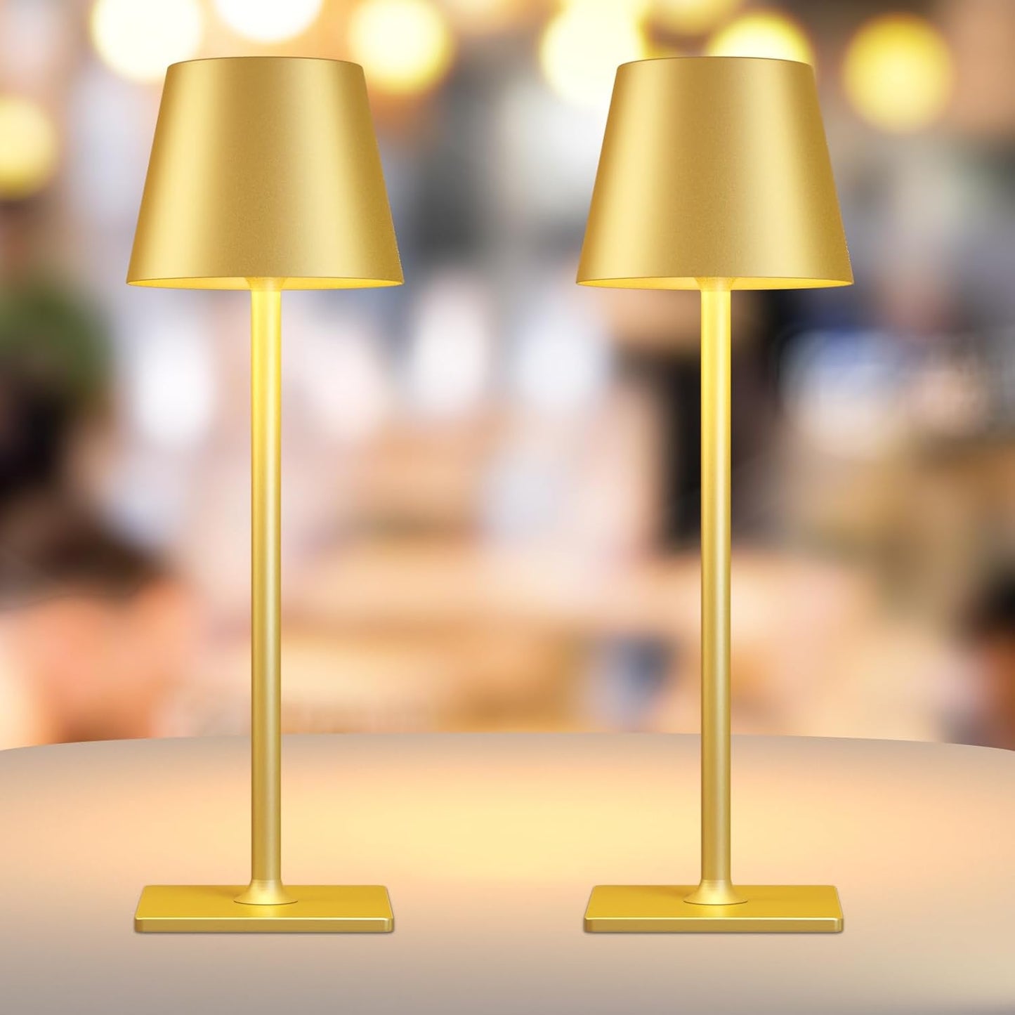 Gold Cordless Table Lamps - Illuminate Anywhere!