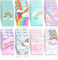 24 Pcs Mini Rainbow Notepads Pocket Spiral Notebooks - Colorful Party