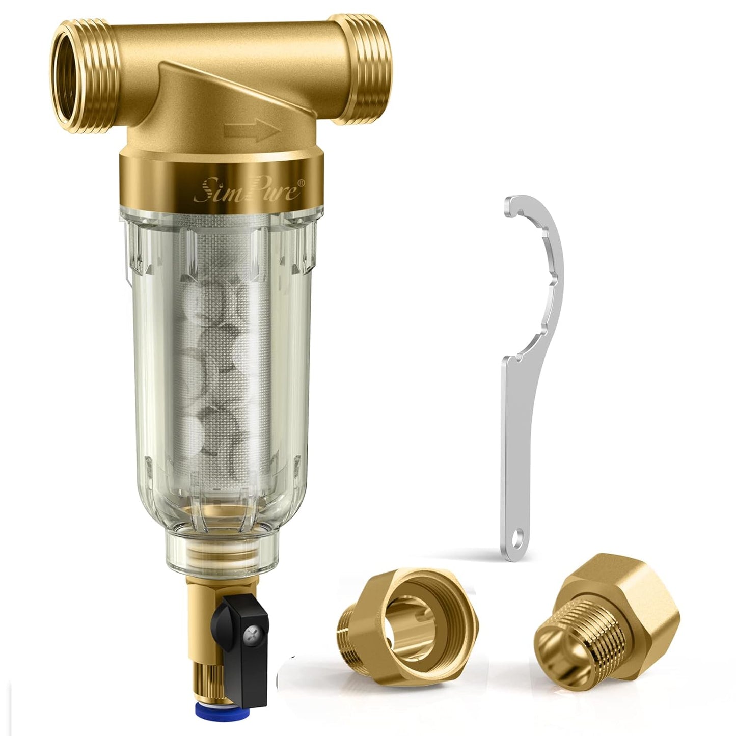SimPure DC5S Spin Down Sediment Filter for Cleaner Water