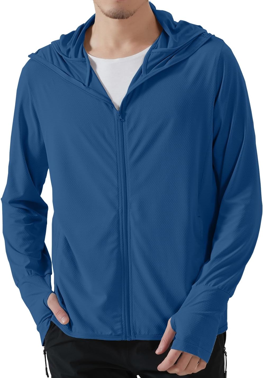 Locachy Men's UPF 50+ Sun Protection Lightweight Hoodie Jacket