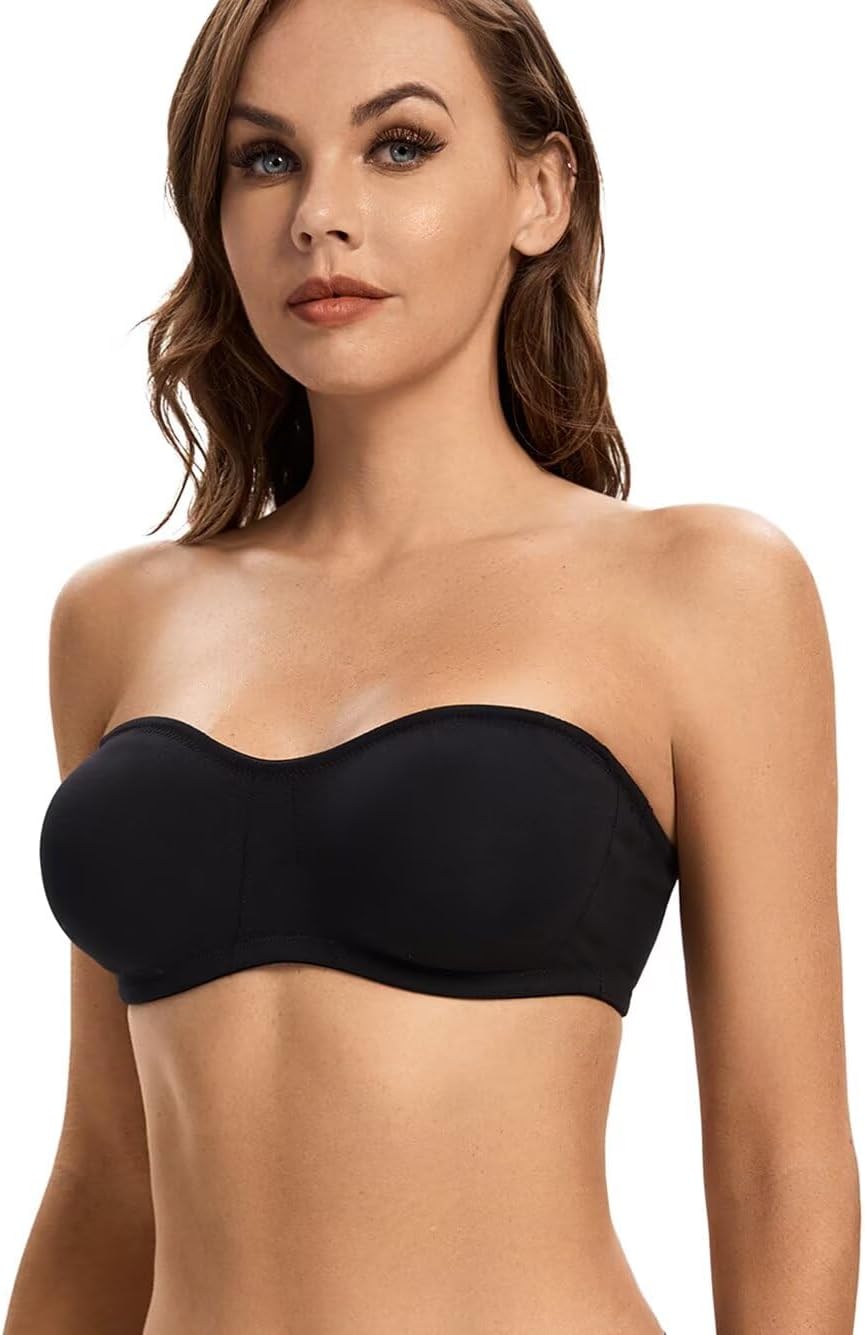 Strapless Bra for Women by ANGOOL - Comfortable & Non-Slip