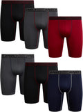 AND1 Mens Boxer Briefs 6 Pack - 9in Inseam Performance Fit