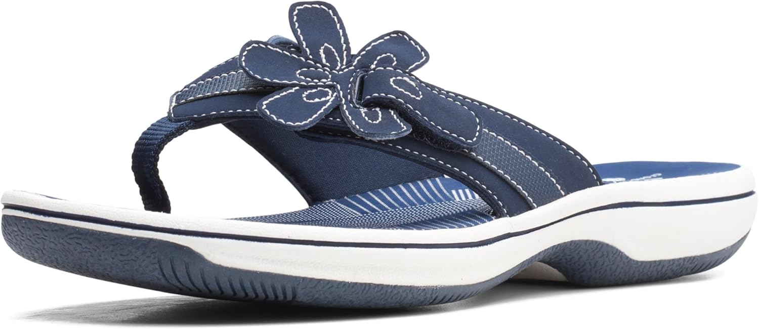 Clarks Women's Brinkley Flora Cloudsteppers Flip-Flops for Comfort