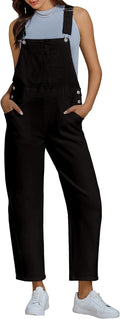 Barrel Leg Overalls for Women Baggy Bib Stretchy Denim Jumpsuit