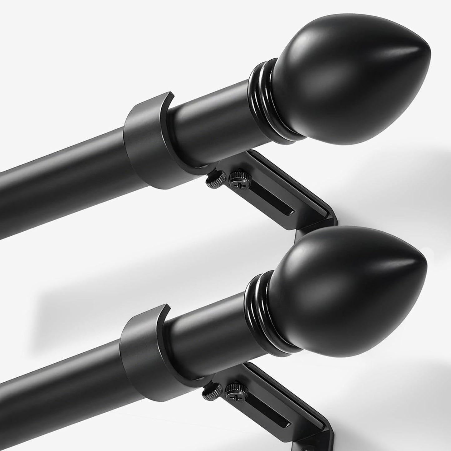 Adjustable Curtain Rods for Windows 16 to 120 inches - Set of 2