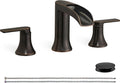 Oil Rubbed Bronze Bathroom Sink Faucet Widespread - Water-Saving