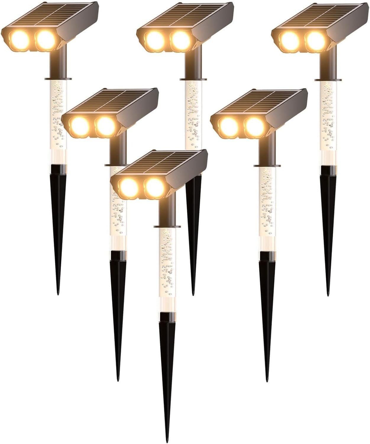 Solar Lights Outdoor Waterproof: 2 IN 1 Spot Lights for Garden