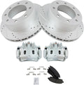 TRQ Rear Performance Brake Pad & Rotor Kit - Reliable Stopping