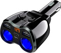 Otium USB C Car Charger 2-Socket Cigarette Lighter Splitter - Dual USB