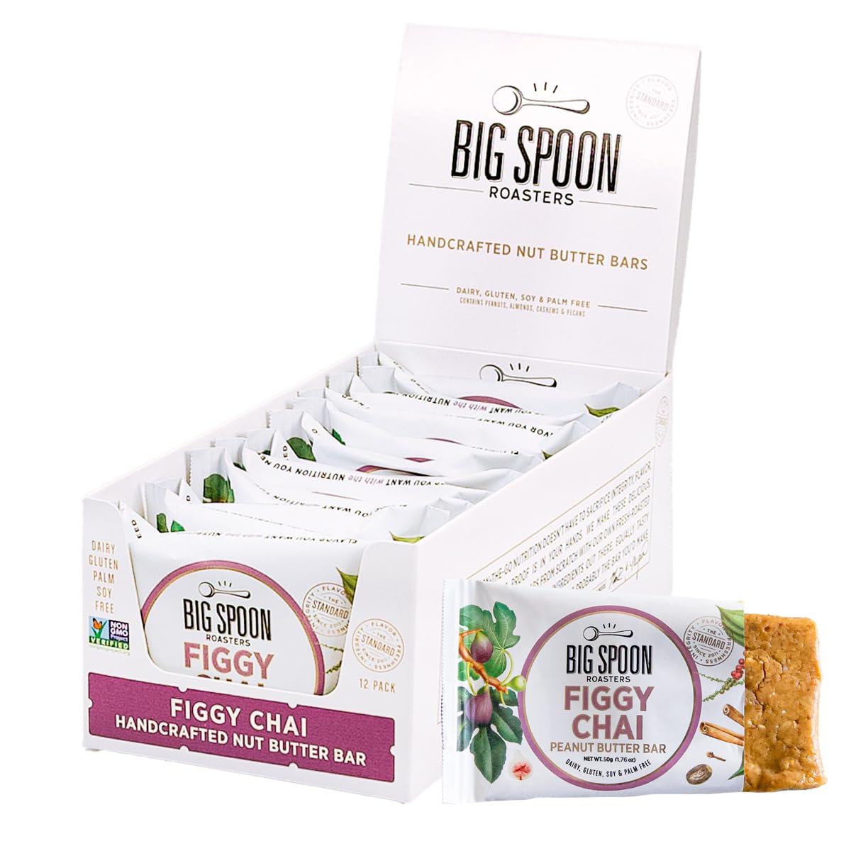 Figgy Chai Nut Butter Bars - Low Carb, High Protein Energy Snacks