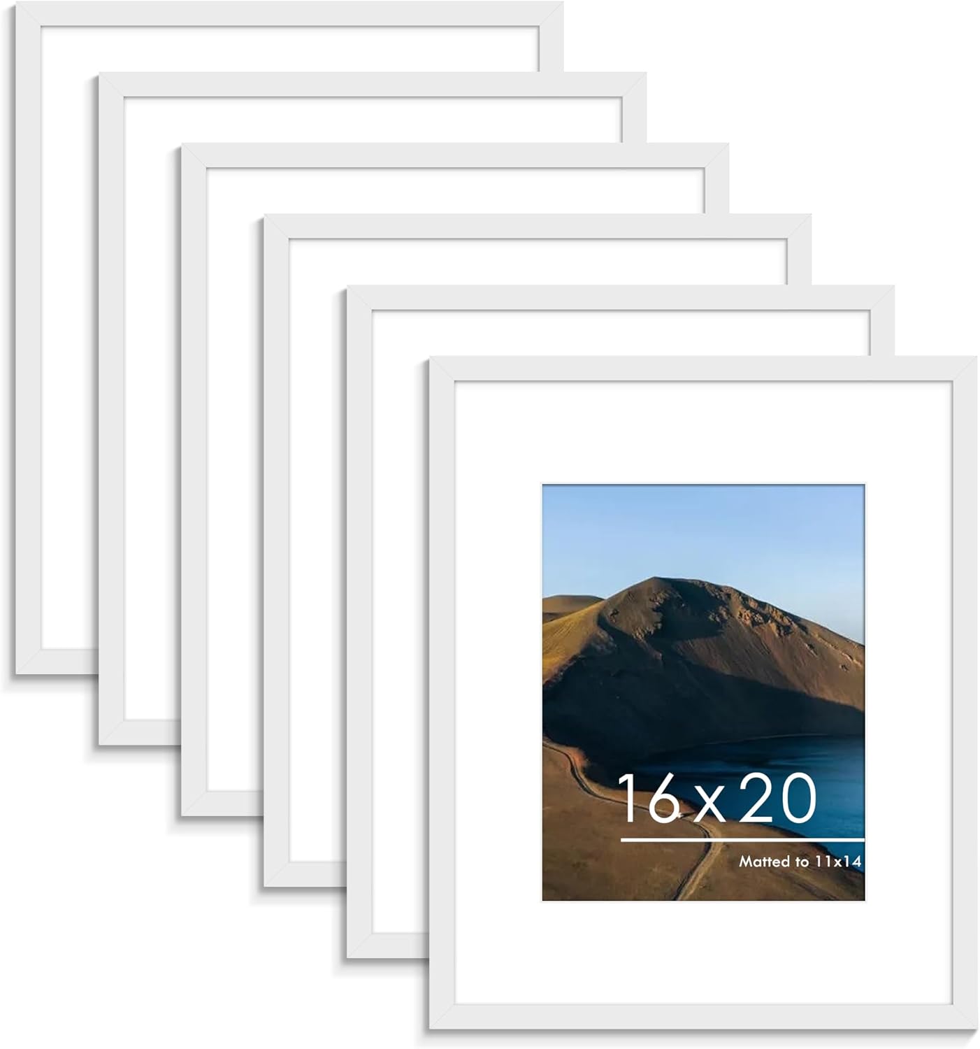 16x20 Picture Frame Set of 6 for Wall Mounting Display