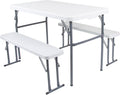 Stansport Heavy-Duty Camp Table with Benches for Outdoors