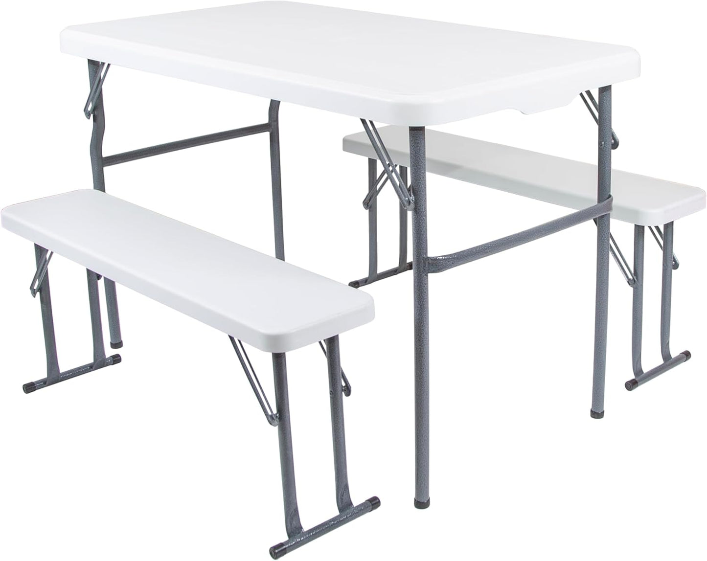 Stansport Heavy-Duty Camp Table with Benches for Outdoors
