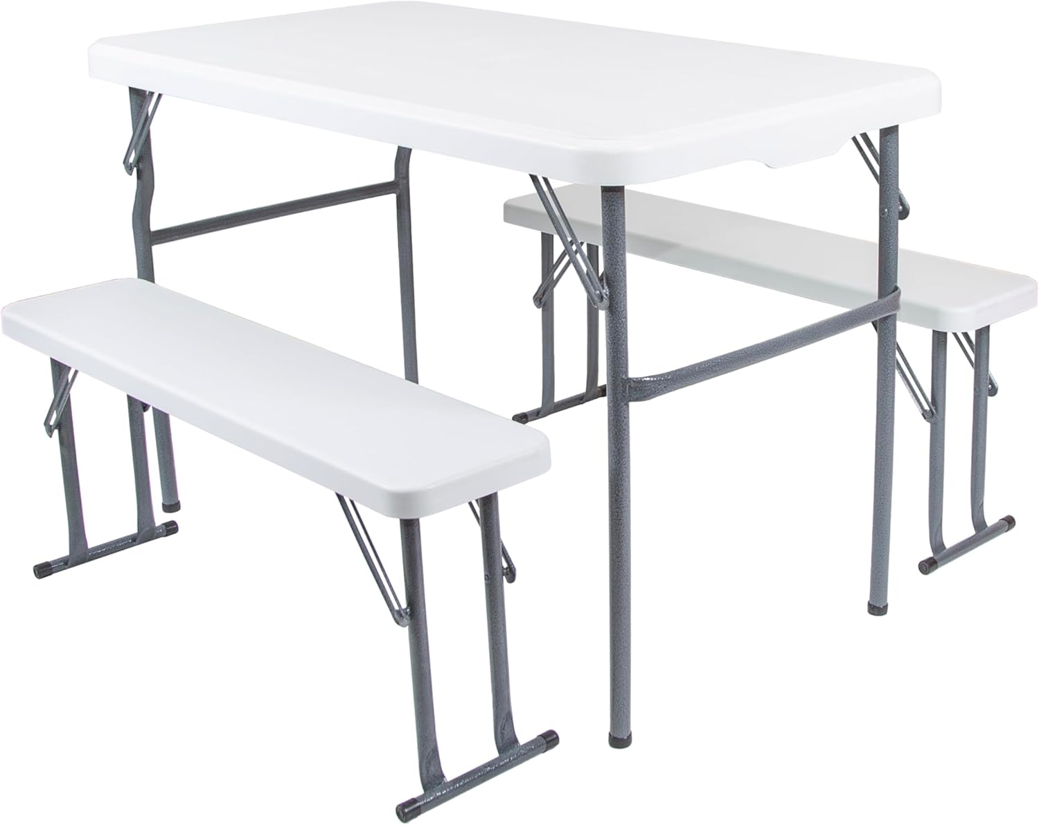 Stansport Heavy-Duty Camp Table with Benches for Outdoors