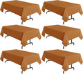 Sancua 6 Pack Tablecloths for 6 Foot Tables - Bronze Color