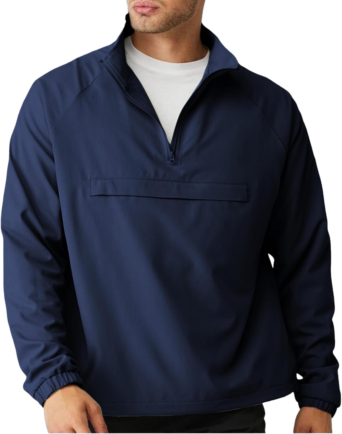 Men's Lightweight Quarter Zip Pullover Windbreaker for Golf