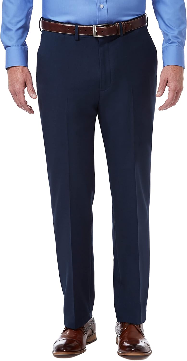 Haggar Men's Premium Comfort Classic Fit Flat Front Pants