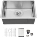 Logmey 26 Inch Undermount Kitchen Sink 26x18 - Durable 16 Gauge