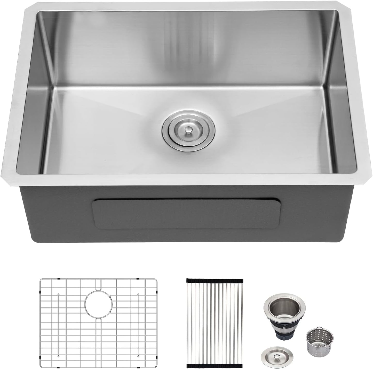 26 Inch Undermount Kitchen Sink with Solid Construction and Design