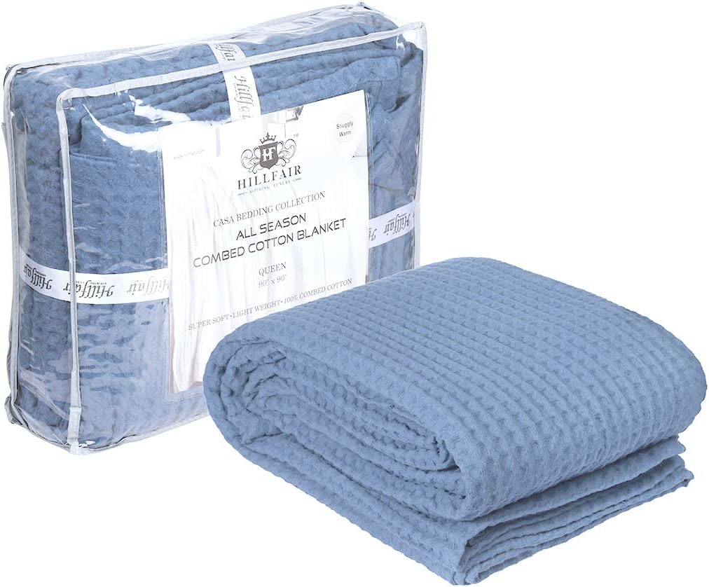 100% Combed Cotton King Size Blanket for All Seasons Comfort