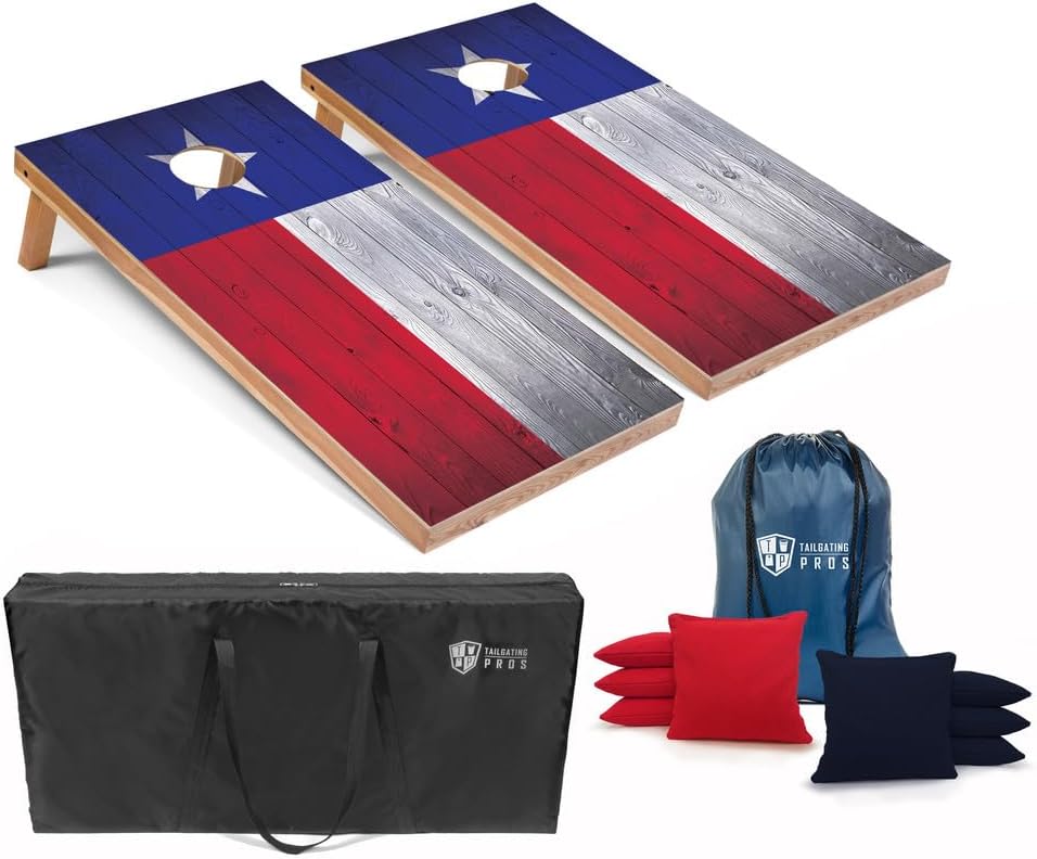 Regulation Cornhole Boards Set with Bean Bags and Carrying Cases