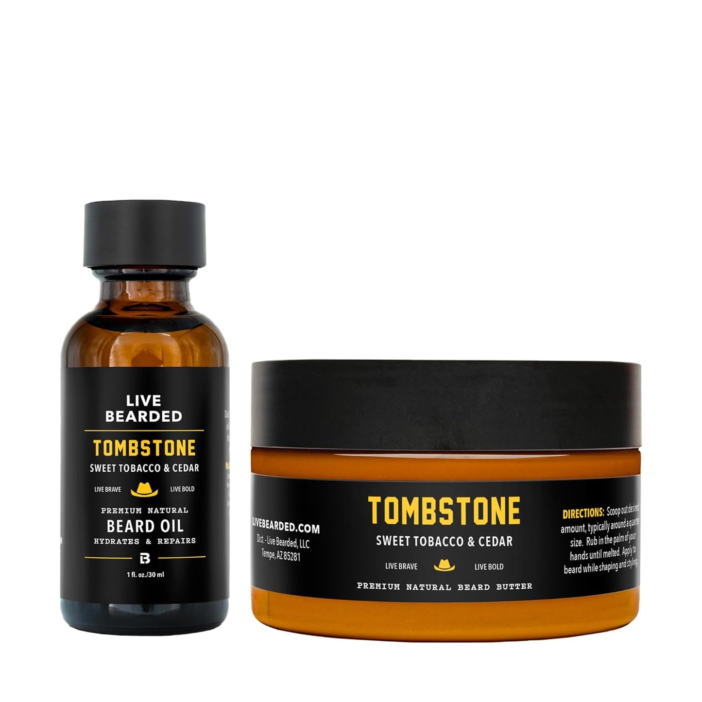 Beard Oil and Butter Grooming Kit - All-Natural Ingredients