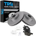TRQ Front Brake Pad & Rotor Kit for BMW X5 X6 - Direct Fit Ceramic