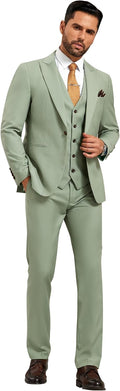 Mens 3-Piece Slim Fit Suit Set for Wedding & Business - Classic Look