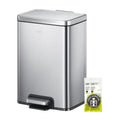 EKO Madison 12L Brushed Stainless Steel Bathroom Trash Can