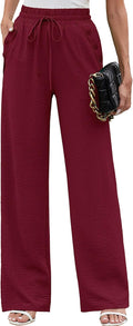 Heymoments Women's Wide Leg Lounge Pants High Waisted - Lightweight