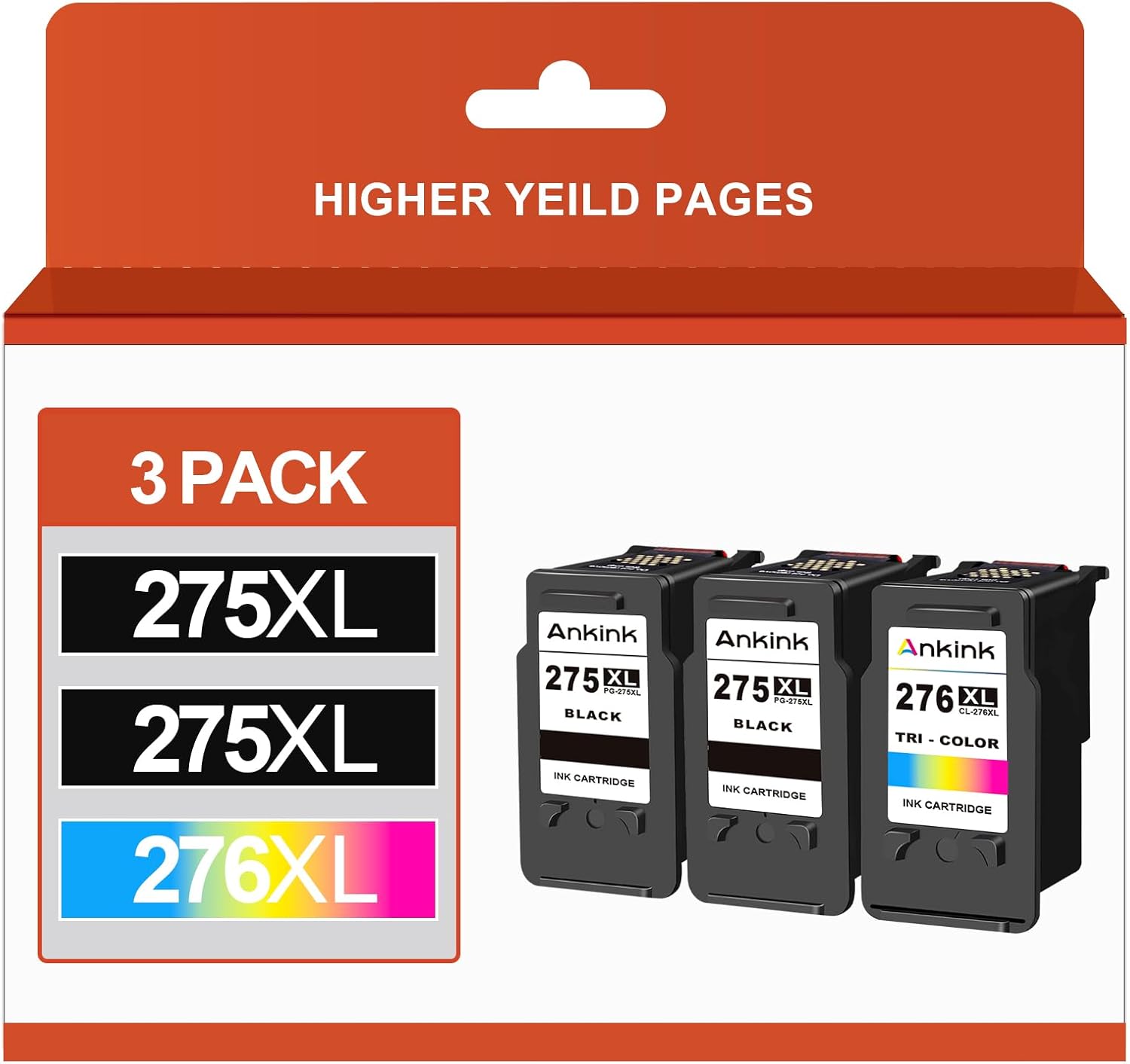 Ankink Compatible Ink Cartridge Replacement for Canon 275XL 276XL
