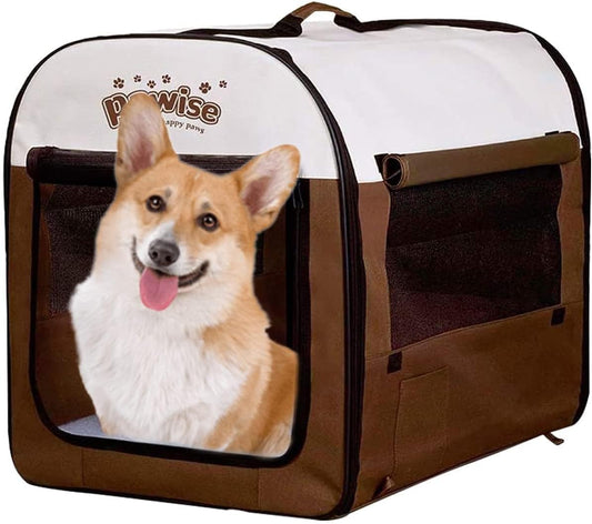 PAWISE Collapsible Soft Dog Crate - Lightweight Travel & Indoor Kennel