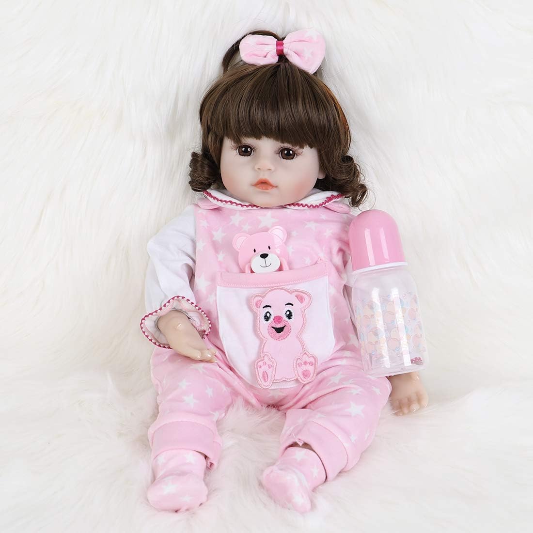 16 Lifelike ENADOLL Reborn Baby Doll - Curly Hair Gift