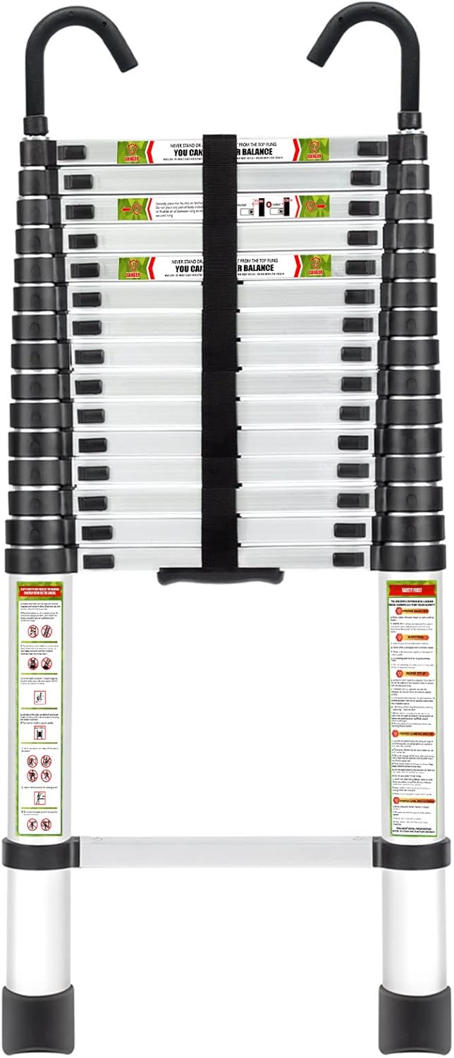 Telescopic Ladder 20.34FT Aluminum Extension Ladder for Safety
