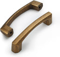 Amerdeco 10 Pack Antique Brass Cabinet Pulls 3 in Hole Centers