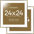 24x24 Picture Frame Bronze with 20x20 Mat - Gallery Quality