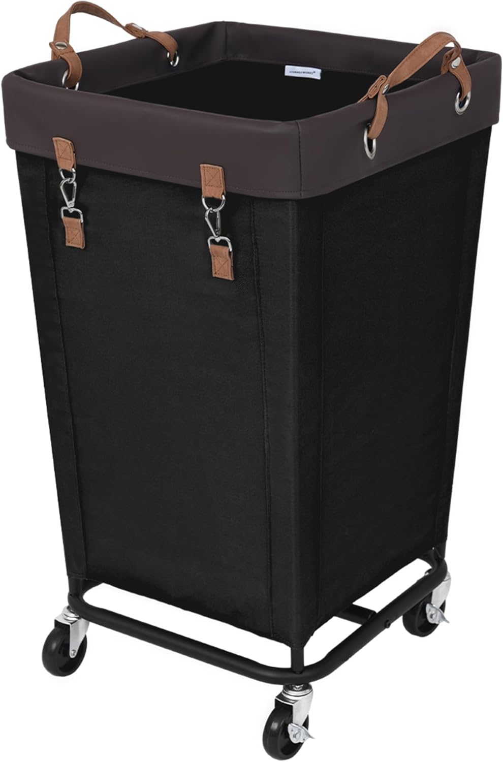 StorageWorks 160L Laundry Basket with Wheels for Easy Transport