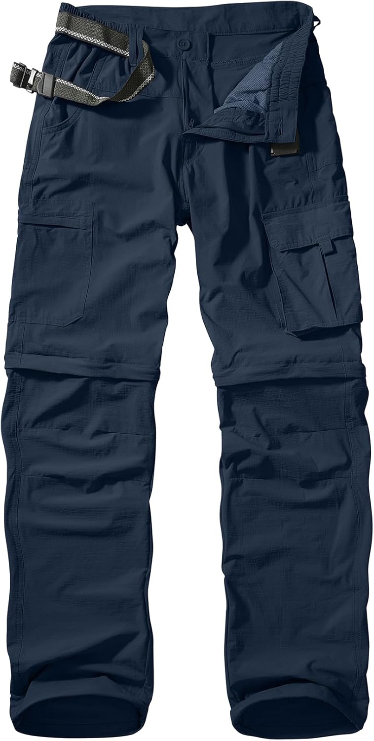 Mens Hiking Pants Convertible Quick Dry Zip Off for Travel