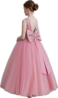 Kids Wedding Guest Gown with Satin Tulle for Flower Girls