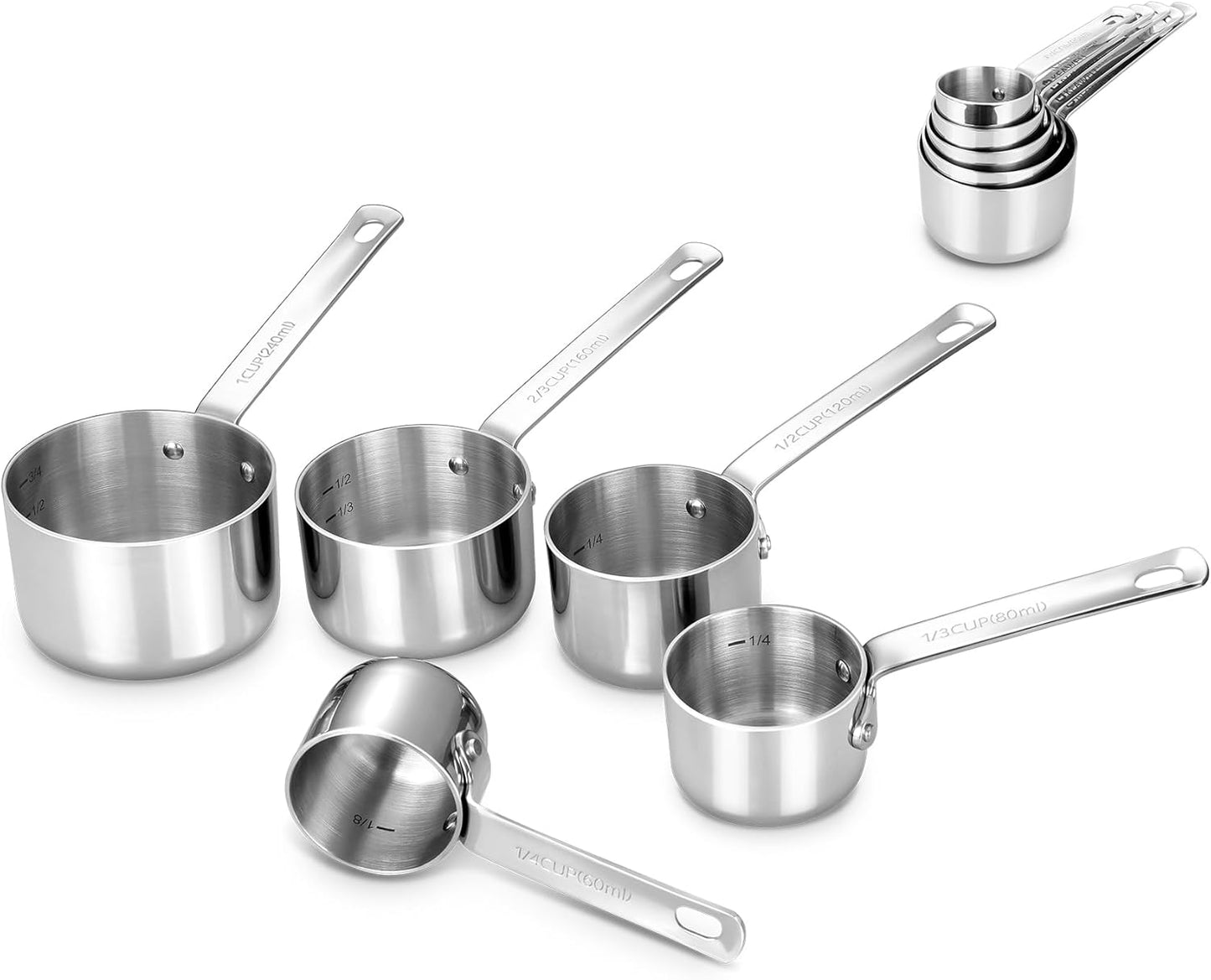 KEAWELL Premium 5-Piece Measuring Cups Set for Baking & Cooking