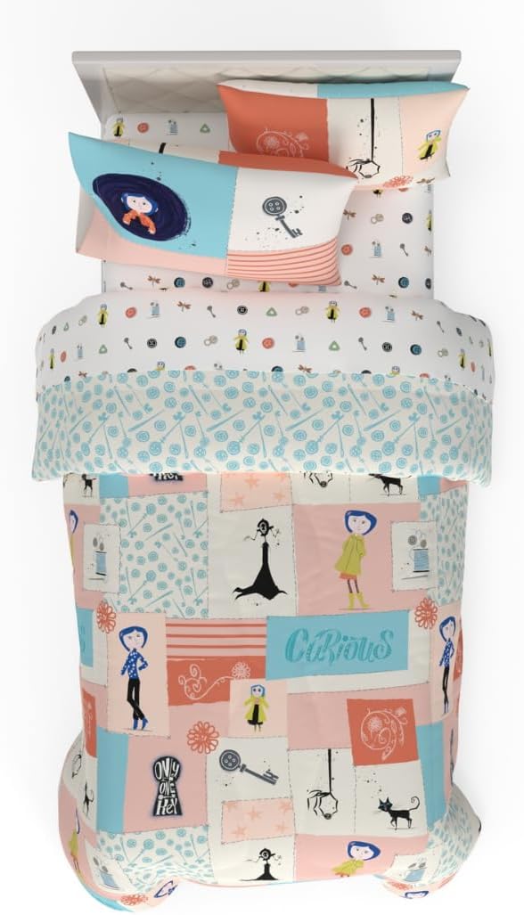 Coraline Kids Bedding Super Soft Reversible Comforter Set