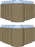 PartyPrints 200 Pack Taupe Can Cooler Sleeves - Bulk Insulated Foam