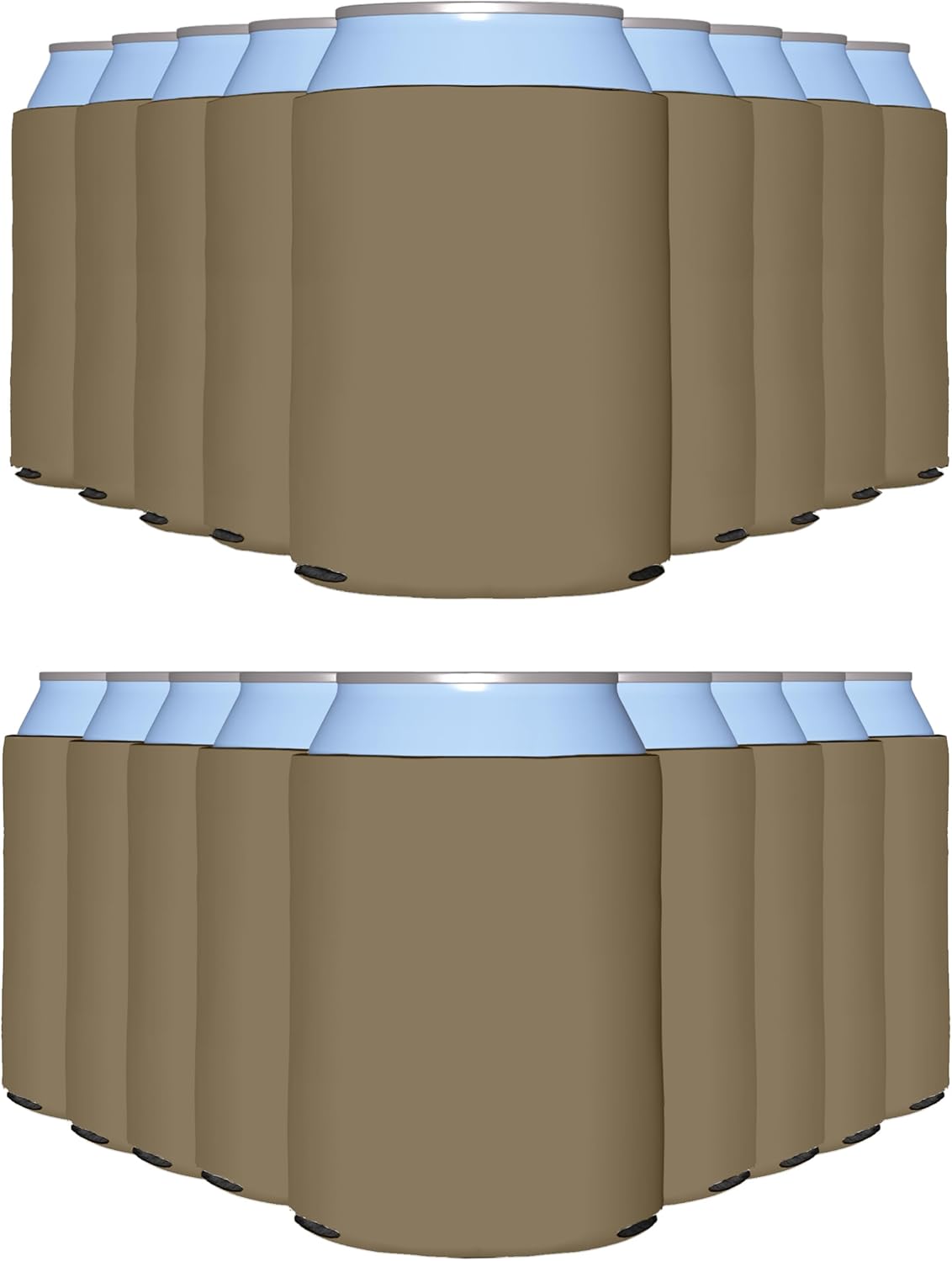 Customizable Taupe Blank Can Cooler Sleeves for Parties