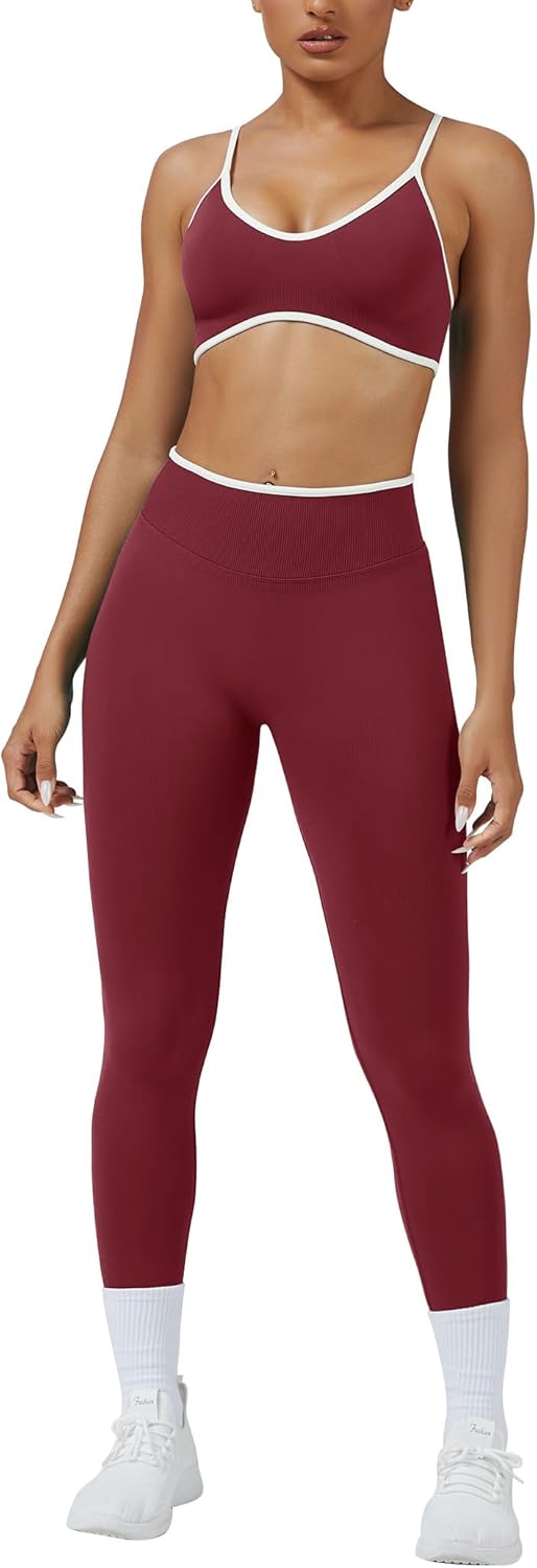 ABOCIW Womens 2 Piece Workout Sets for Gym and Yoga Activities