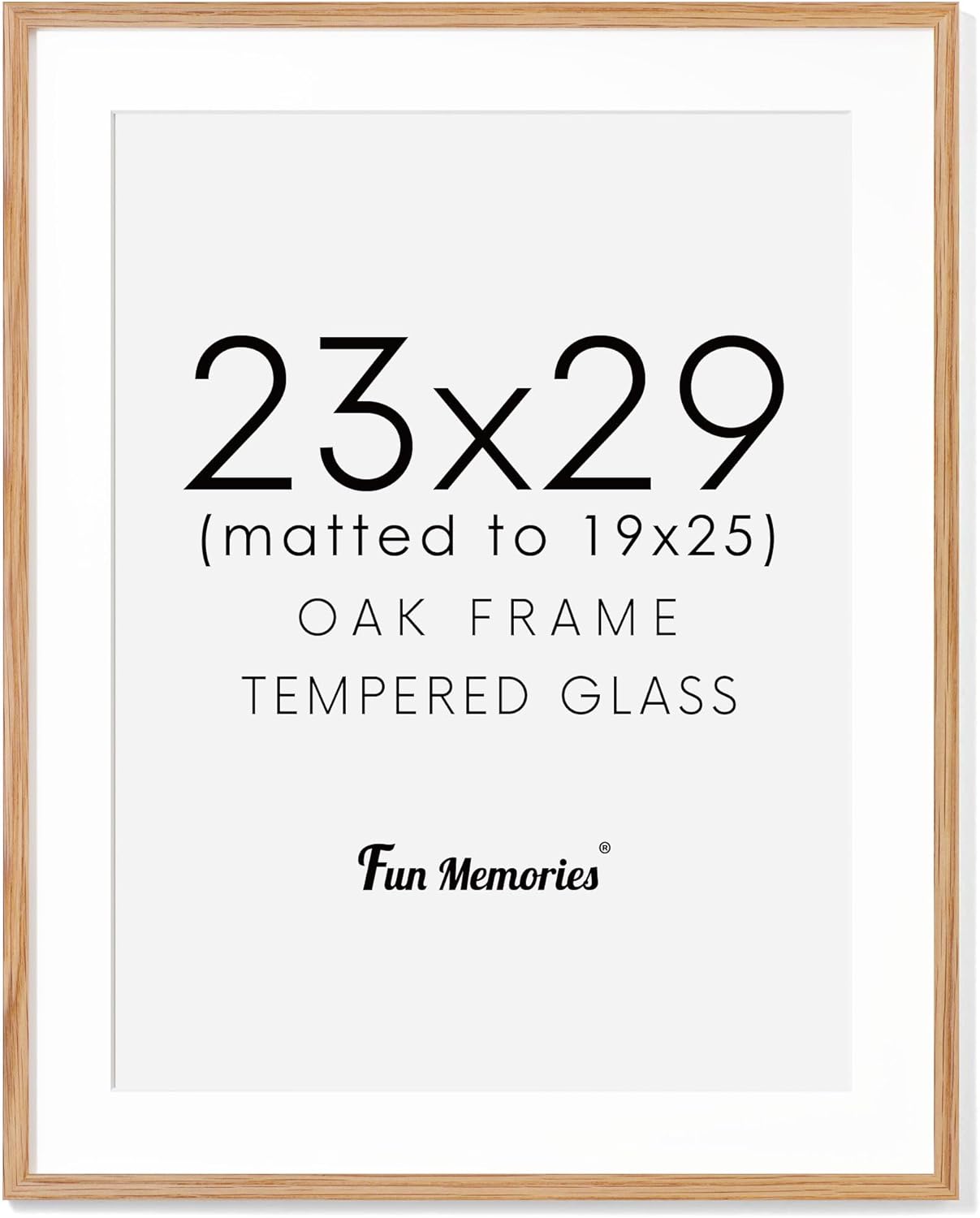 23x29 Oak Wood Frame for Posters and Pictures - Rustic Style