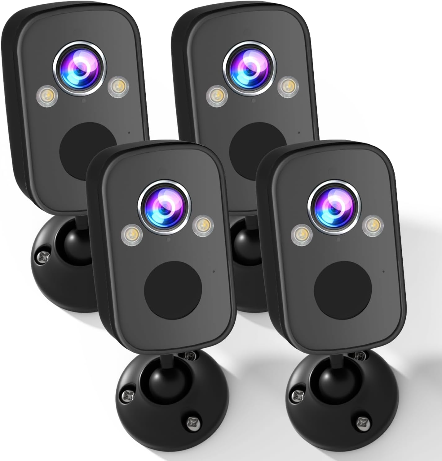 Smart Security Cameras - Color Night Vision, AI Detection, Siren Alarm