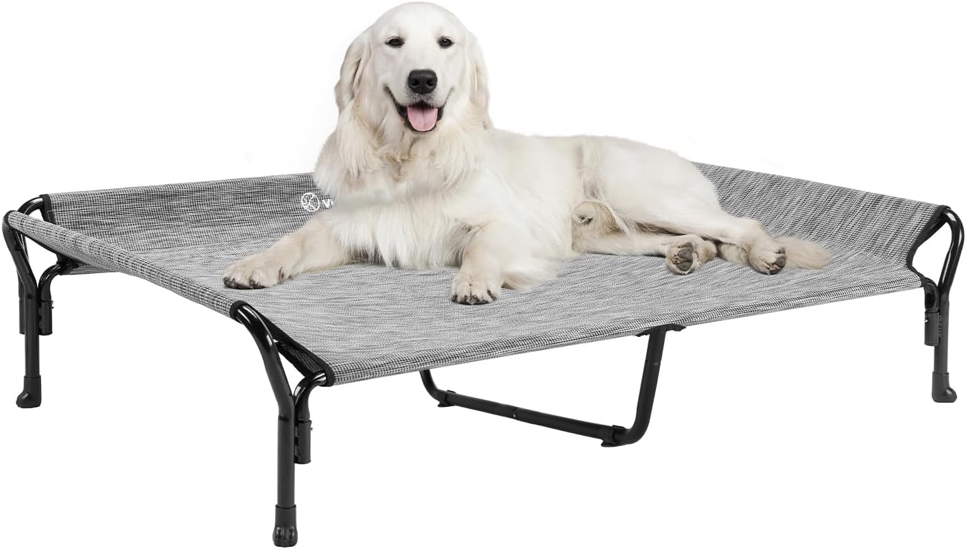 Veehoo Cooling Elevated Dog Bed for Large Breeds Comfort