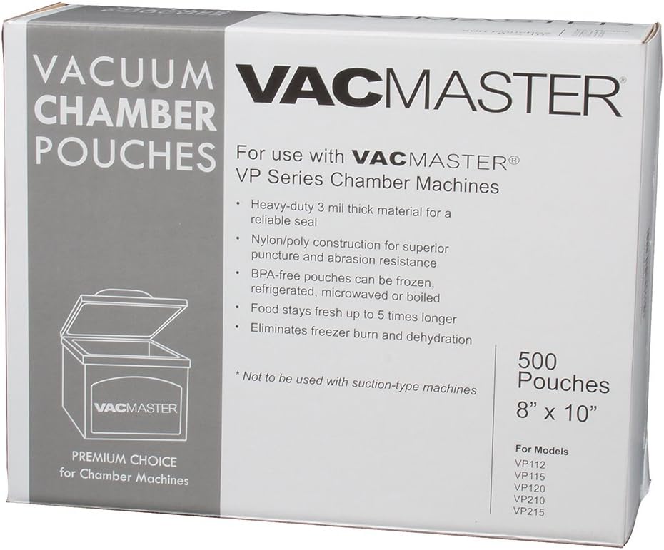 VacMaster 40722 Vacuum Chamber Pouches for Food Storage