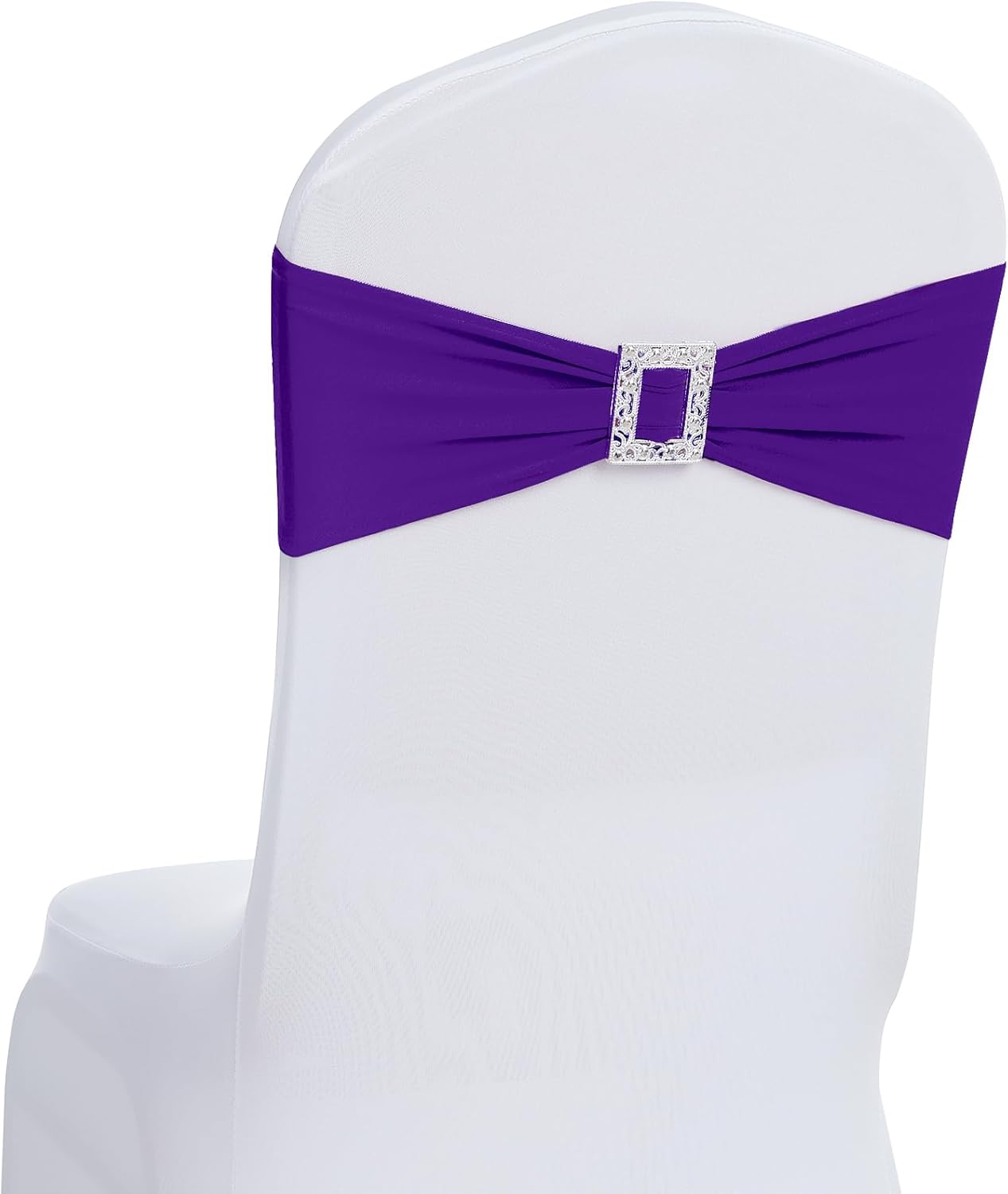 Joccun 120 PCS Spandex Chair Sashes for Wedding and Party Events